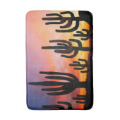 Southwestern Desert Landscape Cactus Sunrise Image バスマット (正面縦)