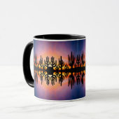 Southwestern Desert Landscape Cactus Sunrise Image マグカップ (正面左)