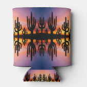 Southwestern Desert Landscape Cactus Sunrise Image 缶クーラー (裏面)