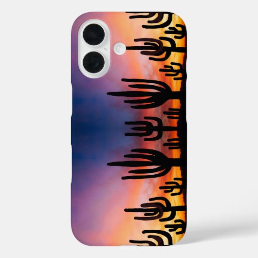 Southwestern Desert Landscape Cactus Sunrise Image Case-Mate iPhoneケース (裏面)