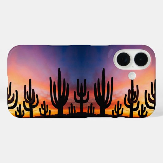 Southwestern Desert Landscape Cactus Sunrise Image Case-Mate iPhoneケース (裏面 (横))