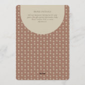 Southwestern Geometric Gender Neutral Brown Beige 招待状 (裏面)