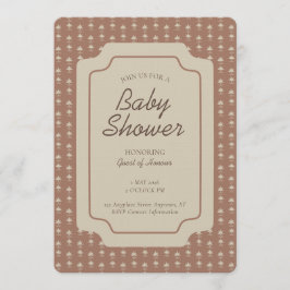 Southwestern Geometric Gender Neutral Brown Beige 招待状