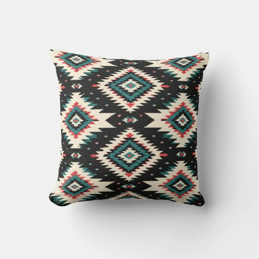 Southwestern Geometric Pattern Pillow  クッション (正面)