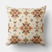 Southwestern Inspired Geometric Pattern Decorative クッション (正面)