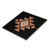 Southwestern Native Black and Desert Orange タイル (側面)