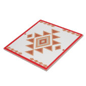 Southwestern Native Red and Desert Orange タイル (側面)