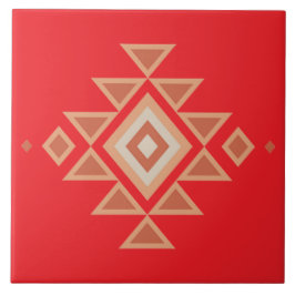 Southwestern Native Red and Desert Orange タイル