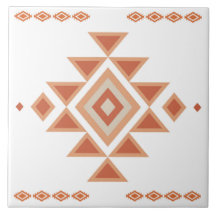Southwestern Native White and Desert Orange