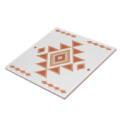 Southwestern Native White and Desert Orange タイル (側面)