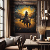 Southwestern Painted Western Print Poster ポスター