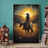 Southwestern Painted Western Print Poster ポスター