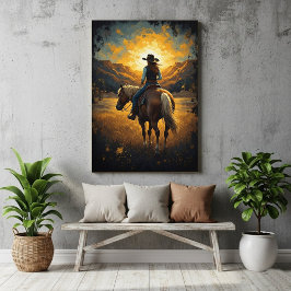 Southwestern Painted Western Print Poster ポスター