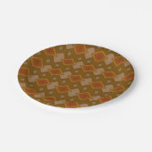 Southwestern Rustic Diamond Pattern ペーパープレート (アングル)