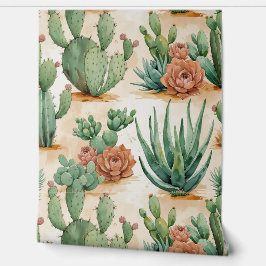 Southwestern Style Cacti & Succulents Peel and Sti 壁紙