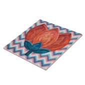 Southwestern Style Tulip Flower Decorative Tile タイル (側面)