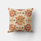 Southwestern Sunburst Boho Pattern クッション (裏面)