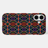 Southwestern Symmetrical Tiled Pattern Line Art Case-Mate iPhoneケース (裏面 (横))