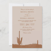Southwestern Terracotta Desert QR Code Wedding 招待状 (正面)