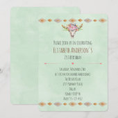  Southwestern Tribal Boho テーマの誕生日招待状 招待状 (正面/裏面)