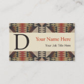 Southwestern Tribal Pattern Inspired Custom 名刺 (正面)