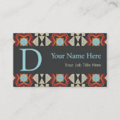 Southwestern Tribal Pattern Inspired Custom 名刺 (正面)