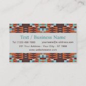 Southwestern Tribal Pattern Inspired Custom 名刺 (裏面)