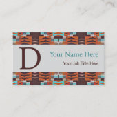 Southwestern Tribal Pattern Inspired Custom 名刺 (正面)