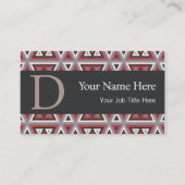 Southwestern Tribal Pattern Inspired Custom 名刺 (正面)