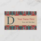 Southwestern Tribal Pattern Inspired Custom 名刺 (正面)