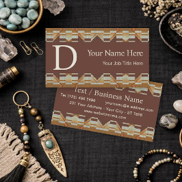 Southwestern Tribal Pattern Inspired Custom 名刺