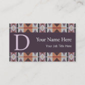 Southwestern Tribal Pattern Inspired Custom 名刺 (正面)