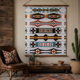 Southwestern Tribal Western Boho 吊り下げ型タペストリー
