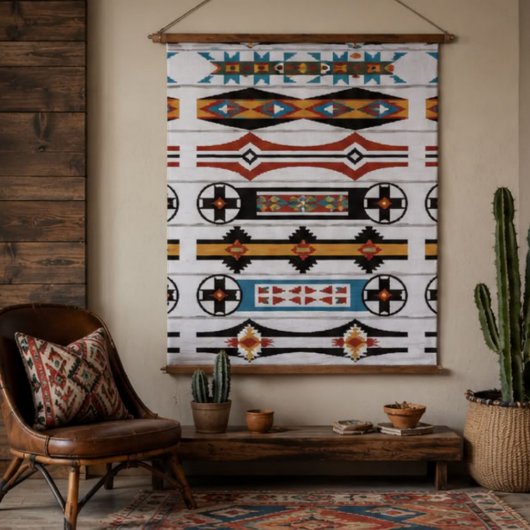 Southwestern Tribal Western Boho 吊り下げ型タペストリー