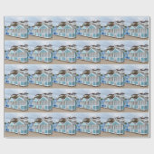 Southwoldのビーチ小屋 ラッピングペーパー (フラット)