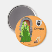 Souvenir de Corse, France マグネット (正面/裏面)