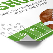 Souvenir Shop Football Birthday Favors Sign ポスター (角)