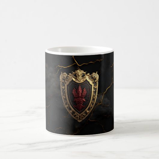 Sovereign Ruby Red Baroque Luxury  コーヒーマグカップ (中央)