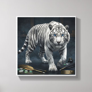 Sovereign Tiger" マジェスティックホワイトタイガー ファインアート キャンバス