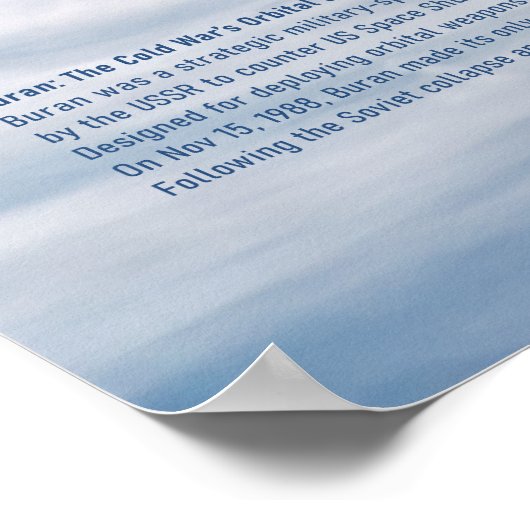 Soviet Buran Shuttle Rendezvous Poster ポスター (角)