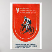 Soviet Cyclist - Matchbox Print - Aesthetic Wall ポスター (正面)