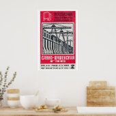 Soviet Dam Construction Matchbox Art Print ポスター (キッチン)