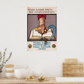 Soviet Literacy Print Soviet Propaganda Books ポスター (キッチン)