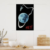 Soviet Poster No to war in space ポスター (キッチン)