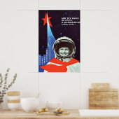 Soviet Propaganda Poster I want to become a ポスター (キッチン)