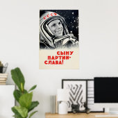 Soviet Propaganda Poster -Long live the son of the ポスター (ホームオフィス)