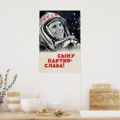 Soviet Propaganda Poster -Long live the son of the ポスター (キッチン)