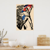 Soviet Propaganda Poster The people of Cuba will ポスター (キッチン)