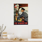Soviet Recruitment Poster I will be a train driver ポスター (キッチン)