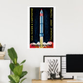 Soviet Rocket Launch 1962 Astronaut - Matchbox ポスター (ホームオフィス)